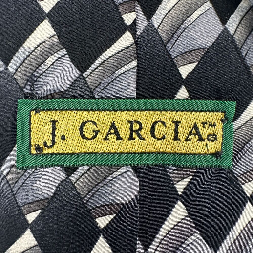 Jerry Garcia Clockworks Collection-eight Black and Gray 100% Silk Grateful Dead
